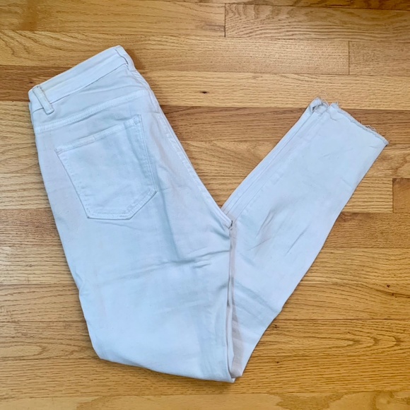 White Distressed Skinny Jeans - Picture 2 of 7